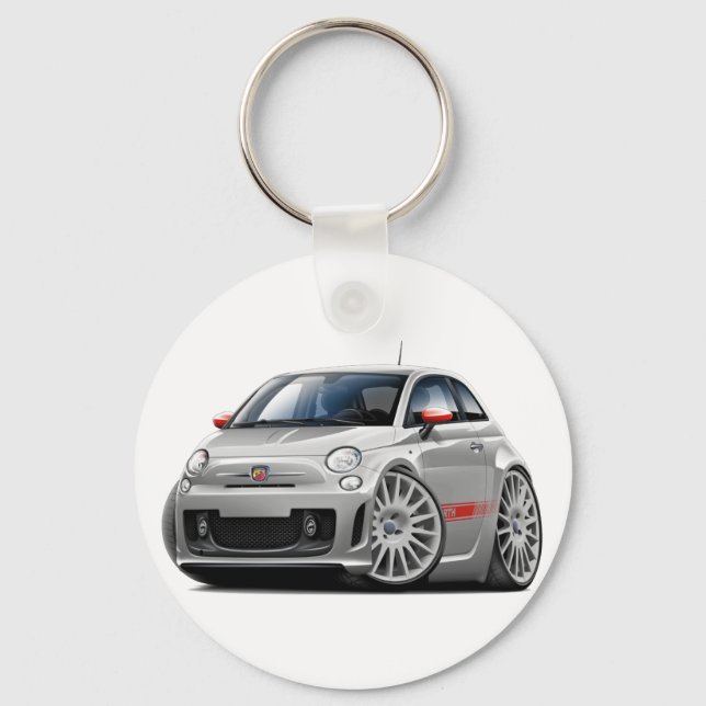 Porte-clés Voiture Fiat 500 Abarth Grey (Recto)