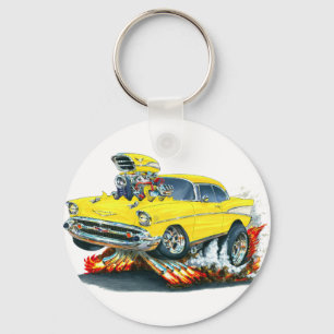 Porte-clés Voiture jaune Chevy Belair 1957