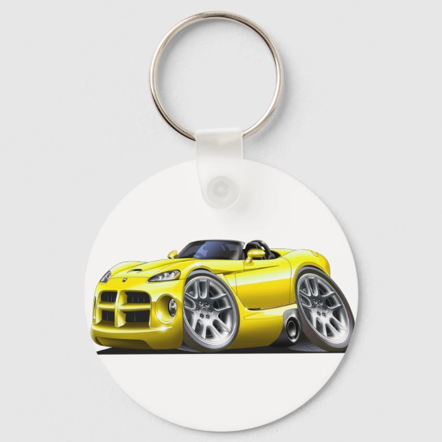 Porte-clés Voiture Jaune Dodge Viper Roadster (Recto)