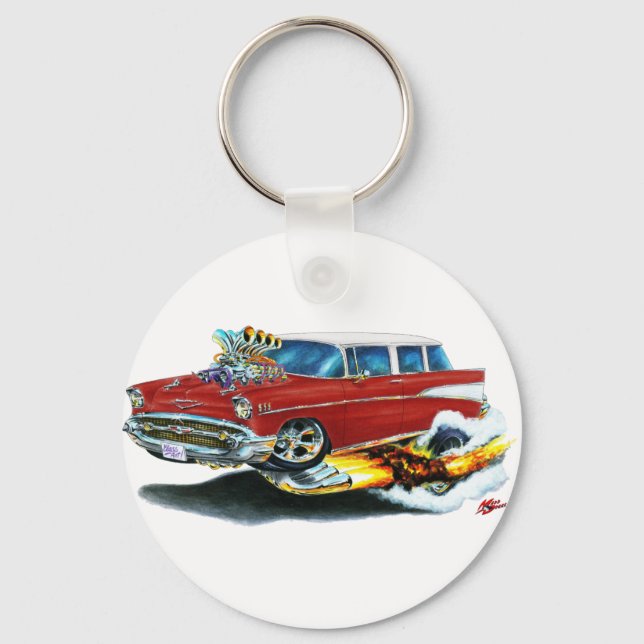 Porte-clés Voiture marron Chevy Nomad 1957 (Recto)