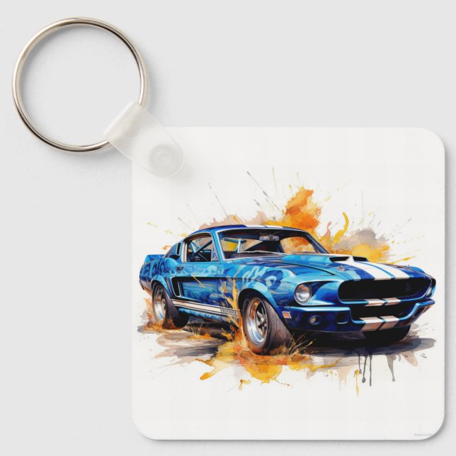 Porte-clés Voiture Musclée (Recto)