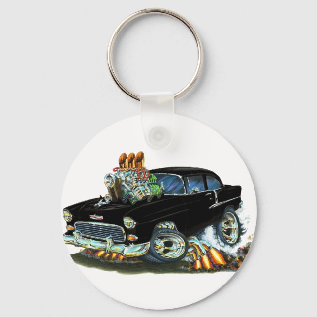 Porte-clés Voiture noire Chevy150-210 1955 (Recto)