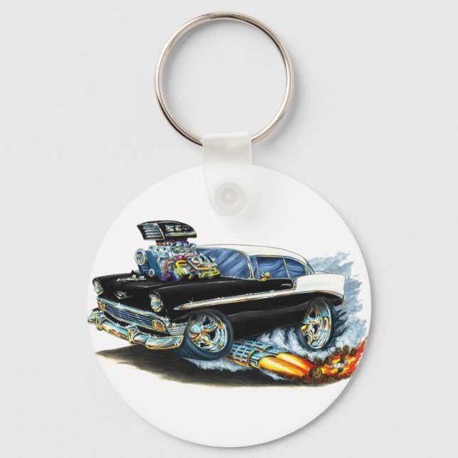 Porte-clés Voiture noire Chevy 150-210 1956 (Recto)