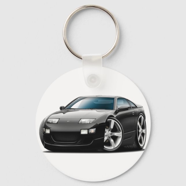 Porte-clés Voiture noire Nissan 300ZX (Recto)