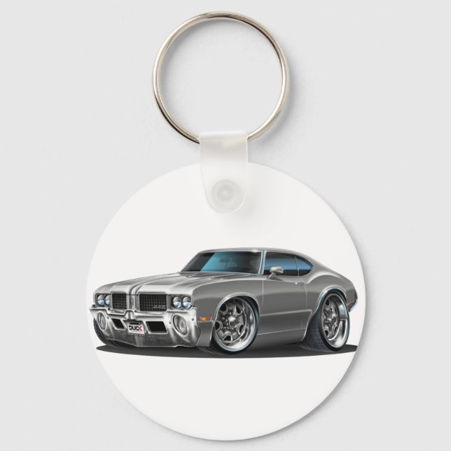 Porte-clés Voiture Olds Cutlass Grey (Recto)