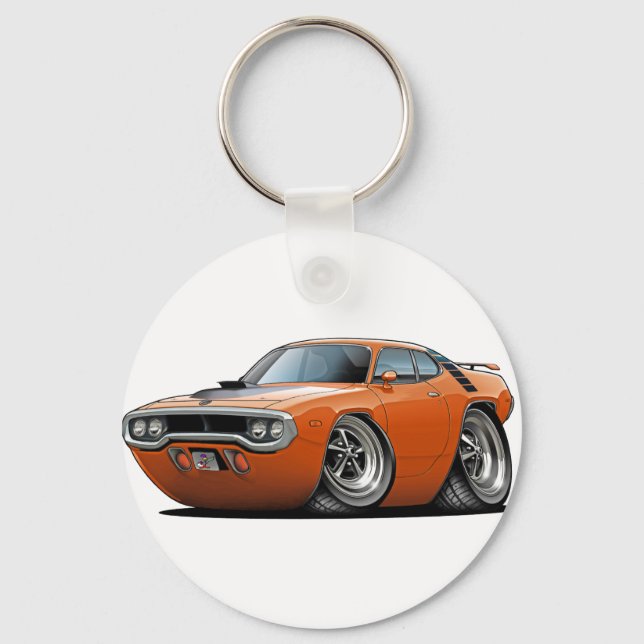 Porte-clés Voiture Orange-Noir 1971-72 (Recto)