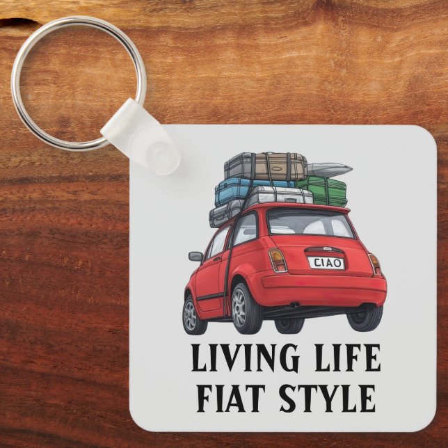 Porte-clés Voiture Red Fiat (Recto)