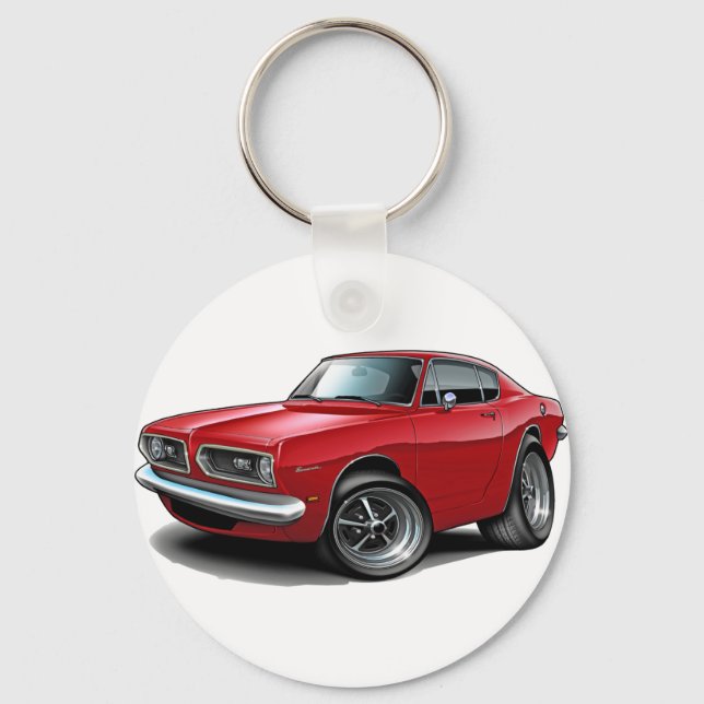 Porte-clés Voiture rouge Barracuda 1967-69 (Recto)