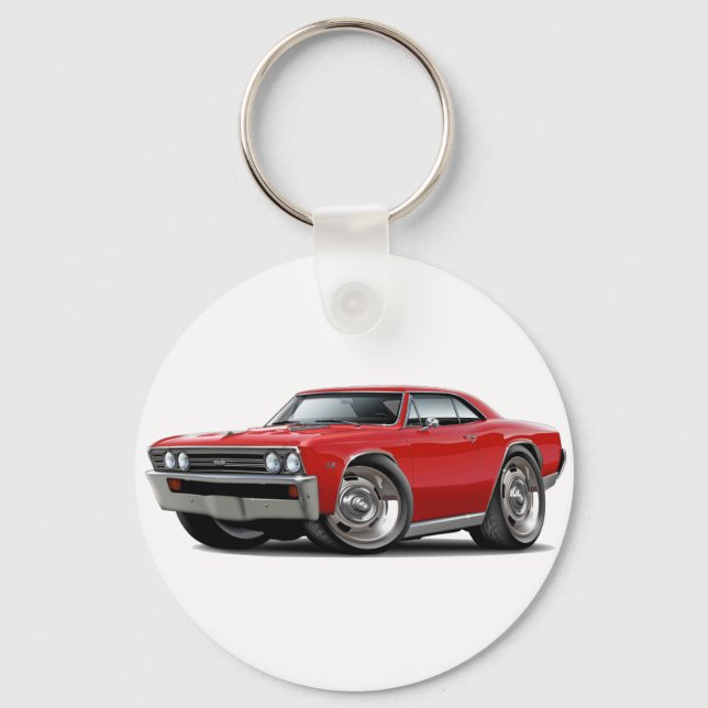 Porte-clés Voiture rouge Chevelle 1967 (Recto)