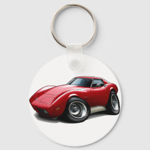 Porte-clés Voiture rouge Corvette 1973-76