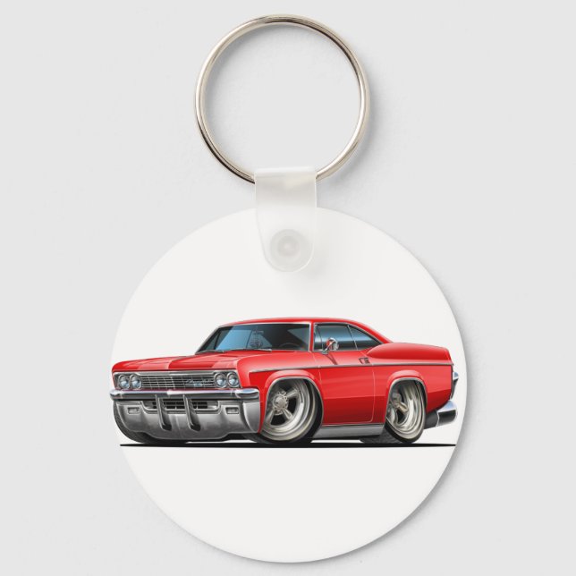 Porte-clés Voiture rouge Impala 1965-66 (Recto)