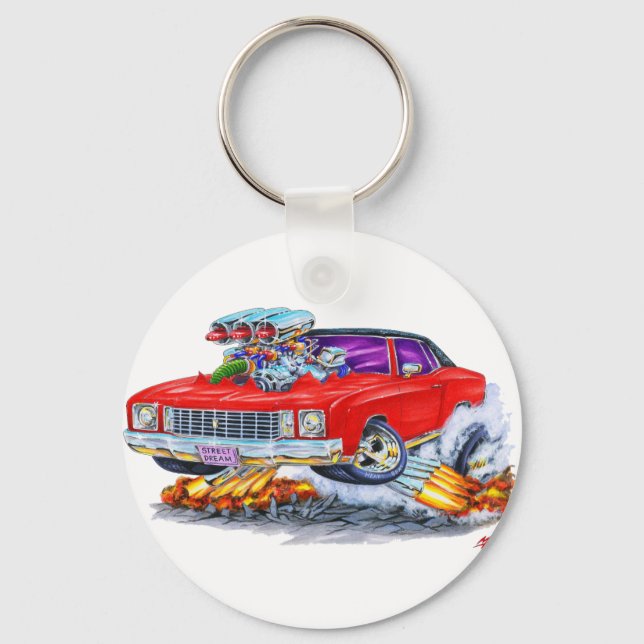 Porte-clés Voiture rouge Monte Carlo 1972 (Recto)