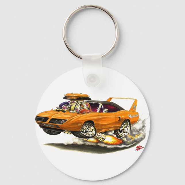 Porte-clés Voiture Superbird Orange 1970 (Recto)