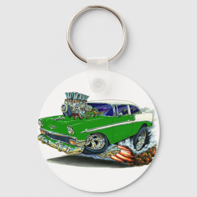 Porte-clés Voiture verte Chevy Belair 1956 (Recto)