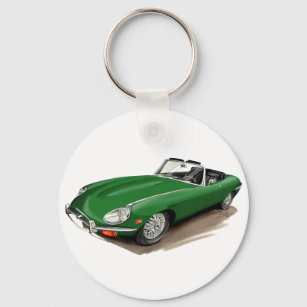 Porte-clés Voiture verte Jaguar XKE