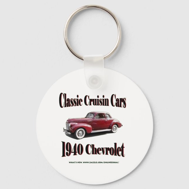 Porte-clés Voitures de croisière classiques 1940 Chevrolet (Recto)