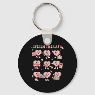 Porte-clés Voix Langue Pathologie Coeur Slp Thérapie Valen