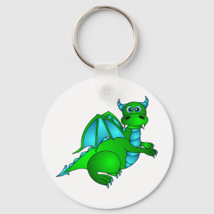 Porte-clés Vol au crépuscule - Vite Dragon Vert & Bleu