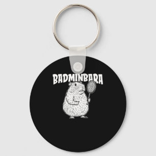 Porte-clés Volant de badminton Capybara - Badminb de raquette