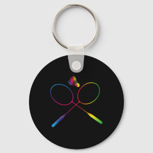 Porte-clés Volant de badminton Coloré Avec Raquette De Navett