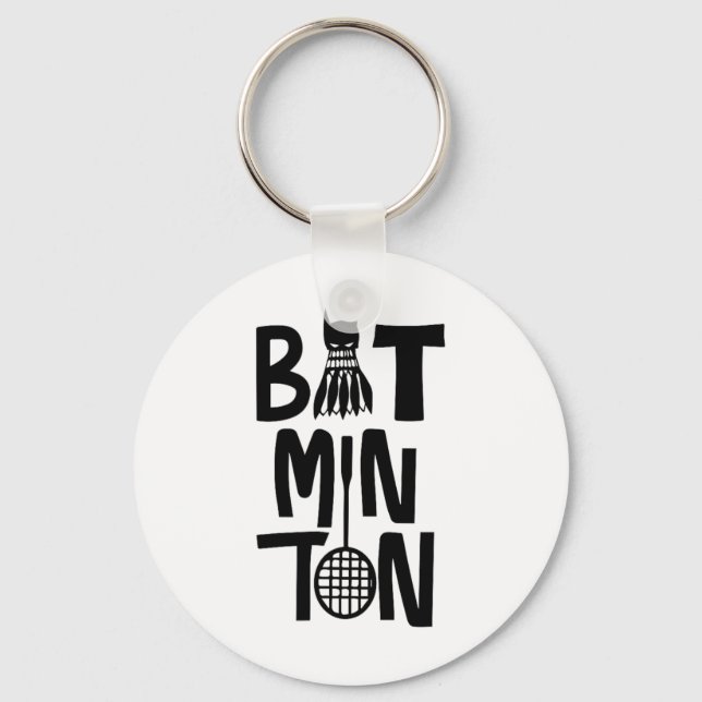 Porte-clés Volant de badminton drôle (Recto)