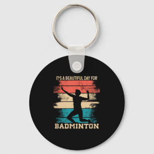 Porte-clés Volant de badminton Raquette Joueur de badminton