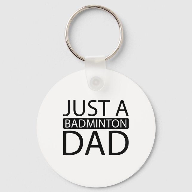 Porte-clés Volant de Badminton Raquette - Juste un Badminto (Recto)