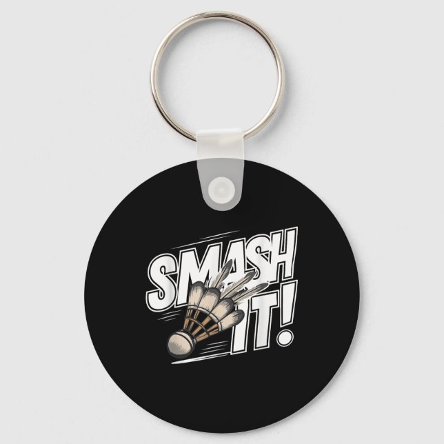 Porte-clés Volant de badminton Smash (Recto)