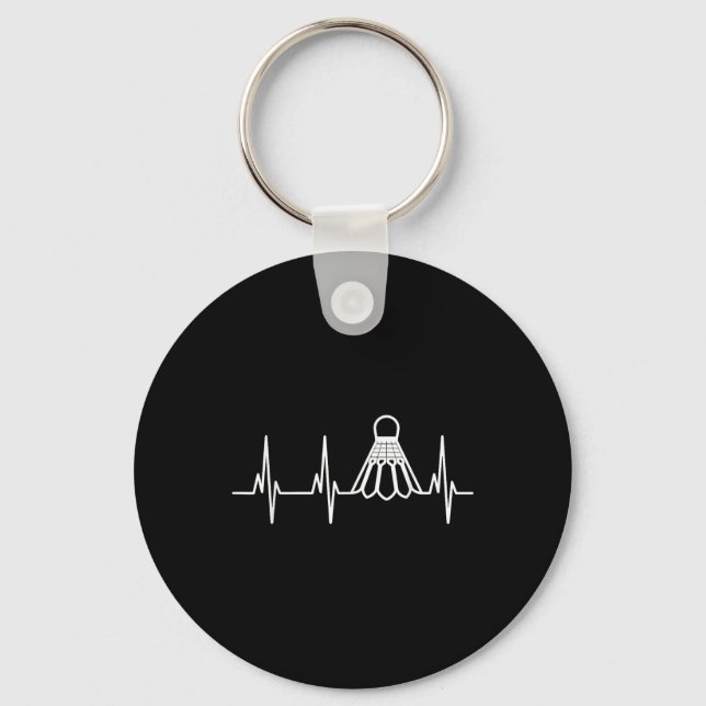 Porte-clés Volants de badminton battements de coeur  (Recto)