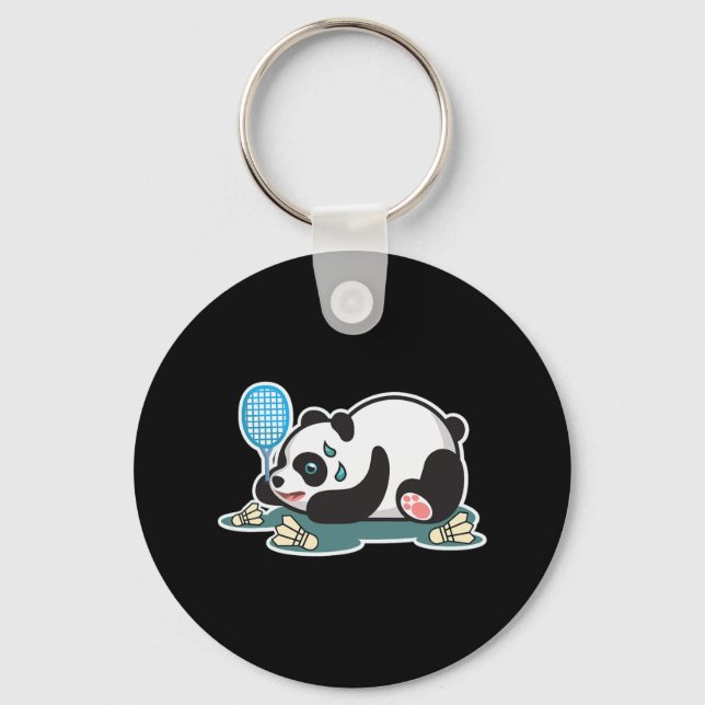 Porte-clés Volants de badminton Panda Animaux (Recto)