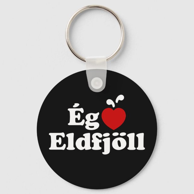 Porte-clés Volcans I Heart (Love) [Ég Elska Eldfjöll] (Recto)