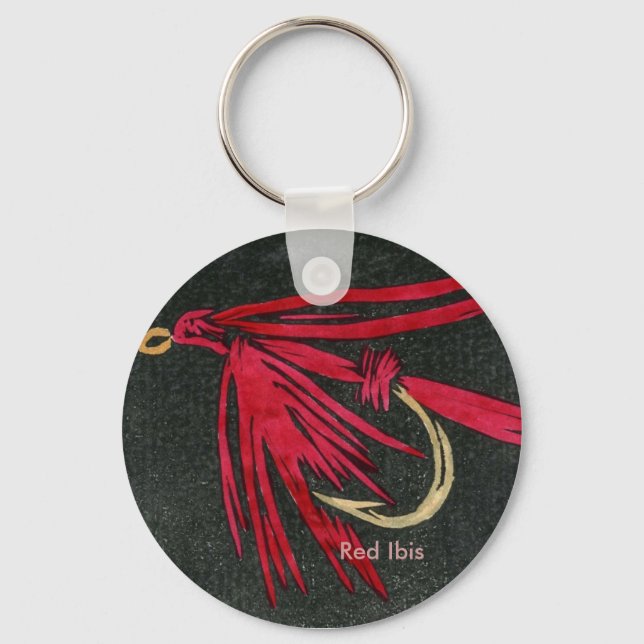Porte-clés Volée classique Porte - clé de truite "Ibis rouge" (Recto)