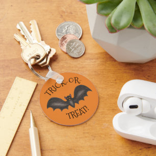 Porte-clés Voler Chat noir Halloween Trick ou Treat Cadeau