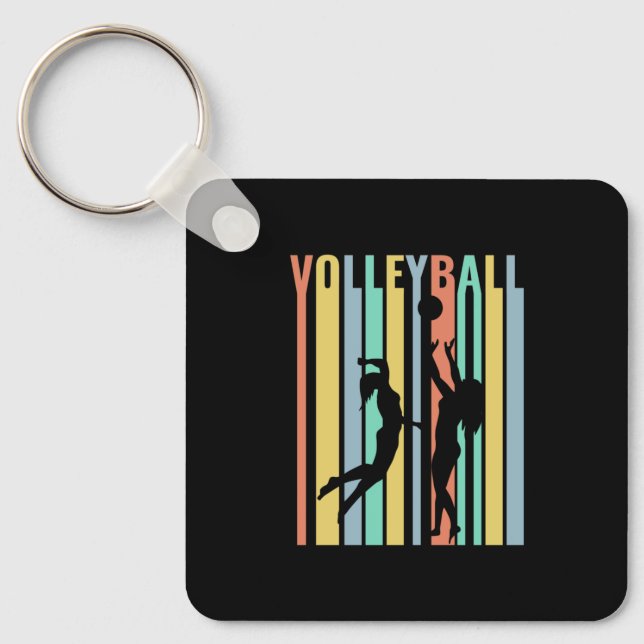 Porte-clés Volley-ball Beachvolleyball Retro (Recto)