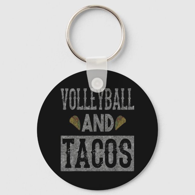 Porte-clés Volley-ball et Tacos Amusants Taco dévêtus (Recto)