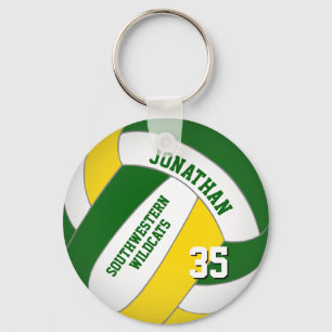 Porte-clés volley-ball personnalisé jaune vert