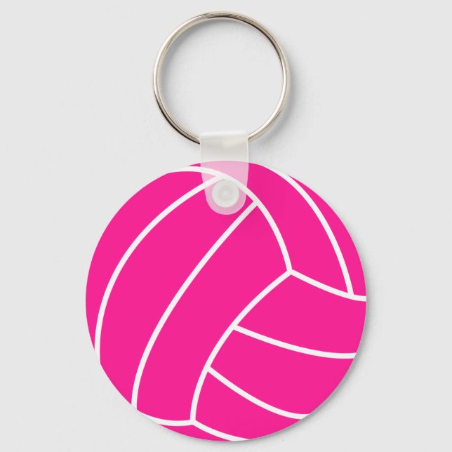Porte-clés Volley rose chaud (Recto)