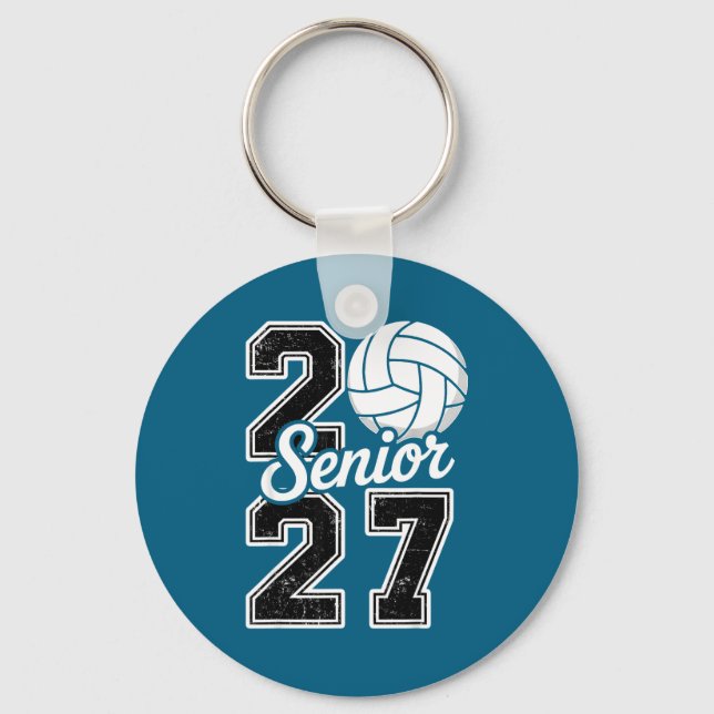 Porte-clés Volleyball Classe 2027 Senior 2027 (Recto)