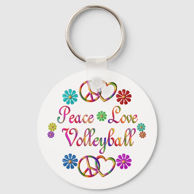 PORTE-CLÉS VOLLEYBALL DE L'AMOUR DE LA PAIX (Recto)