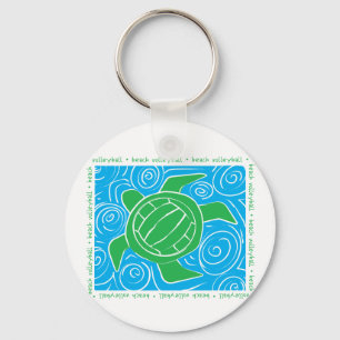 Porte-clés Volleyball de plage de tortue