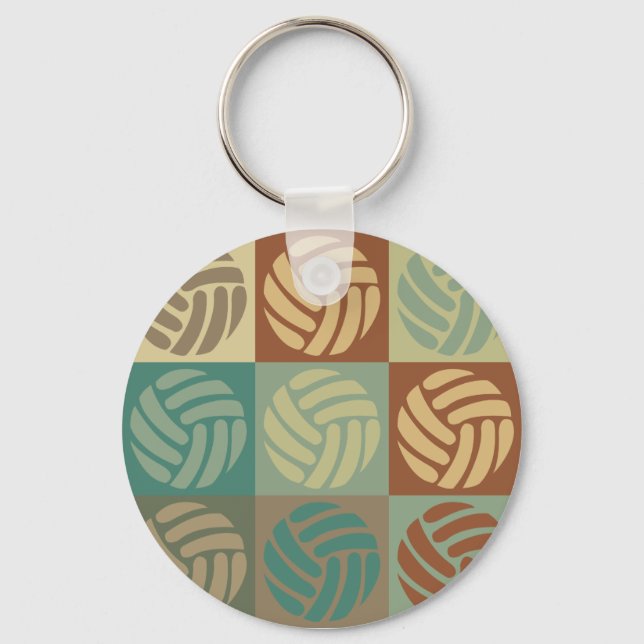 Porte-clés Volleyball Pop Art (Recto)
