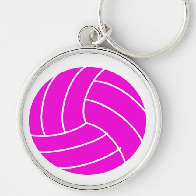 Porte-clés Volleyball rose (Devant)