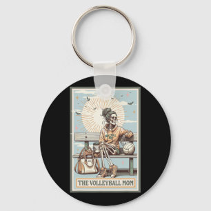 Porte-clés Volleyll Mom Skeleton Tarot Card Jeu Jour Moth