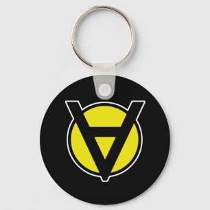 Porte-clés Voluntaryist Symbol - Black & Yellow AnCap Colors