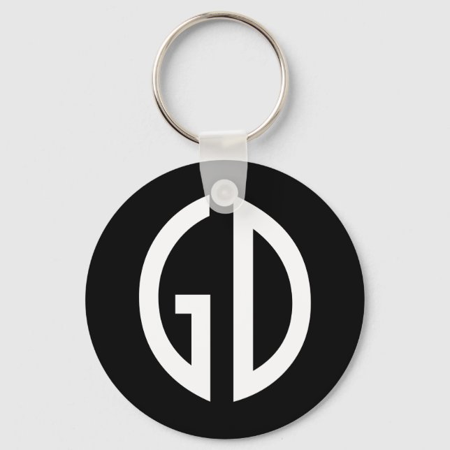 Porte-clés Vos idées de monogramme simplement 1 (Recto)