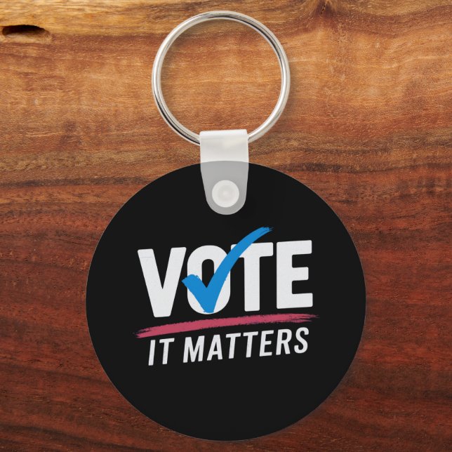 Porte-clés Vote Élection 2024 Voter Démocrate Politique (Recto)