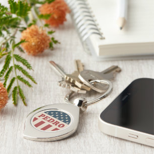 Porte-clés Vote pour Pedro Classic Retro American Voter Butto