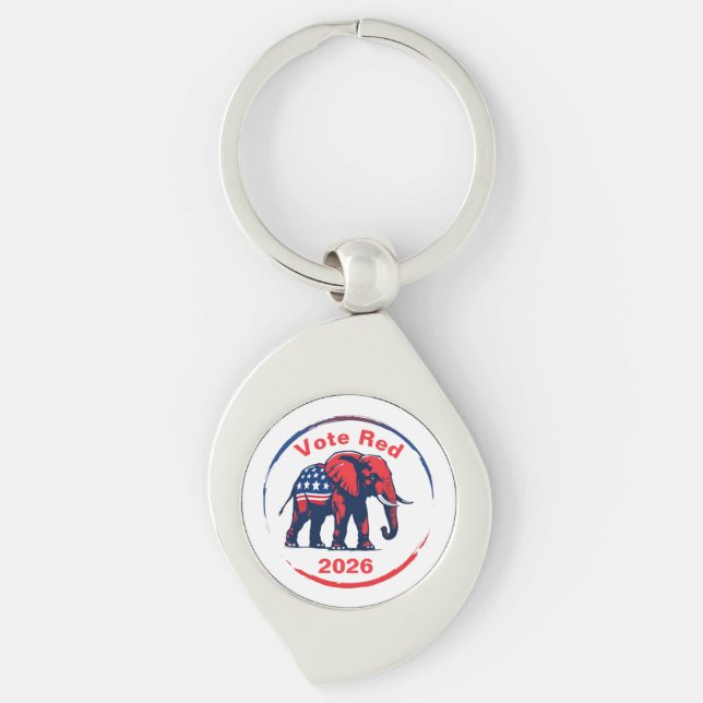 Porte-clés Vote Red 2026 (Devant)