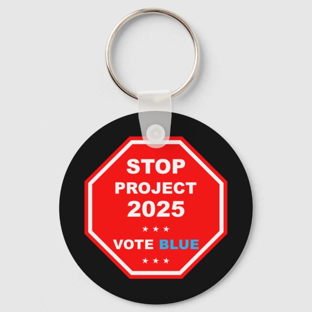 Porte-clés Vote Save Democracy Stop Project 2025 (Recto)