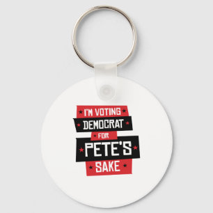 Porte-clés Voter démocrate pour l'amour de Pete